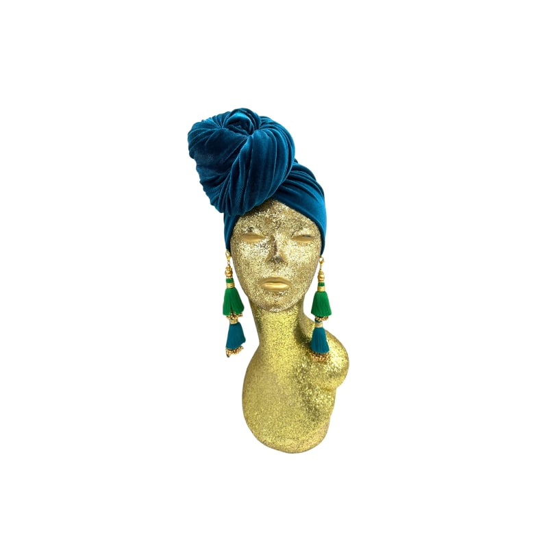 Thumbnail of Teal Mini Dorado Turban image