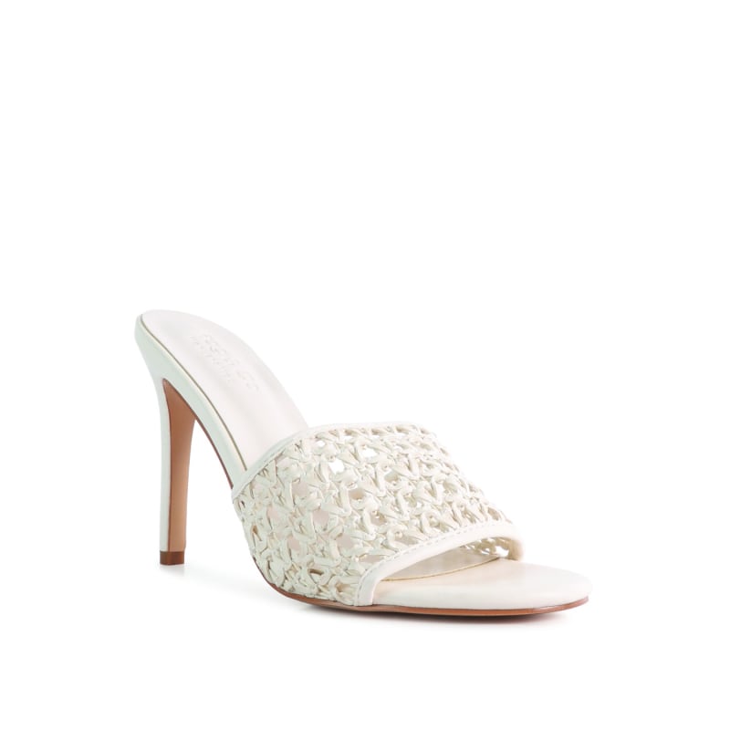 Slides with block heel hot sale