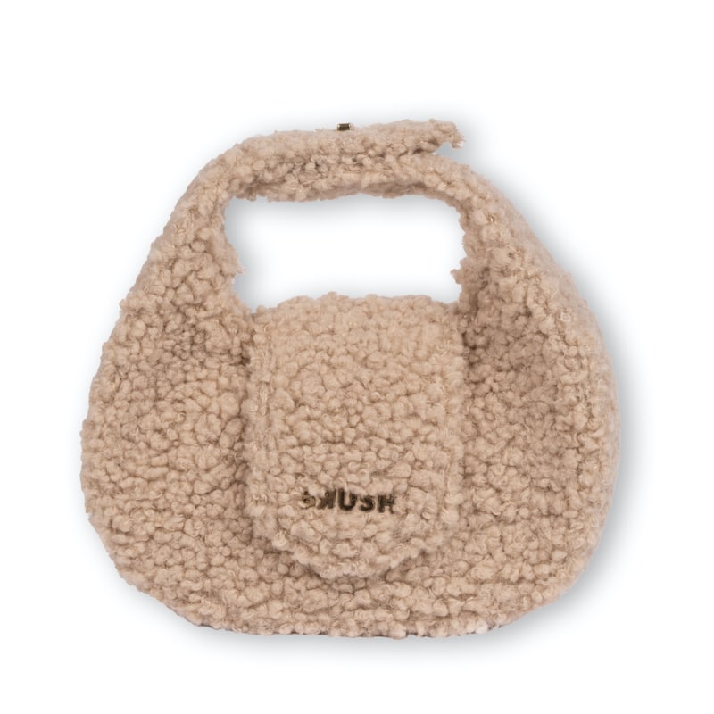 Luna Bag Beige Teddy Bag, BRUSH BY MG