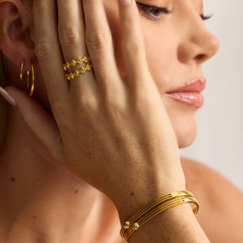 Real gold sale stackable rings