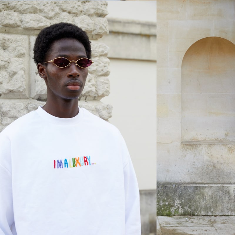 Thumbnail of Im A Luxury - White Unisex Sweatshirt image