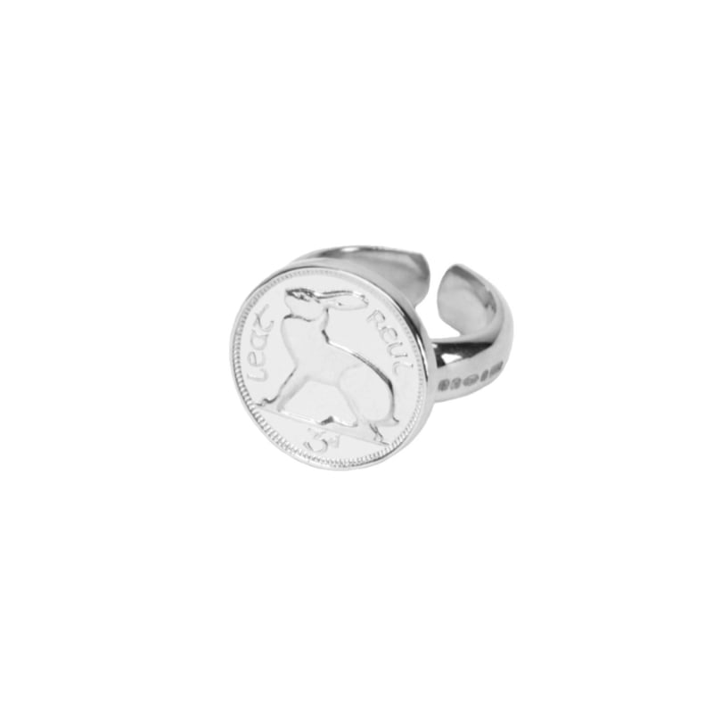 Thumbnail of Irish 3D Adjustable Ring Silver image