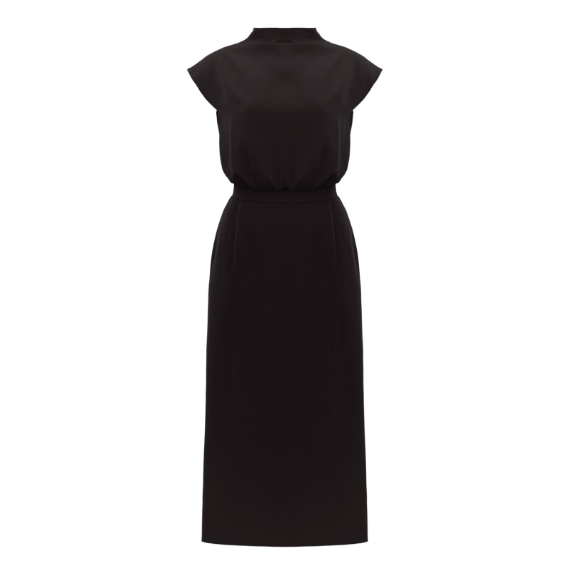 Black kimono midi dress hotsell
