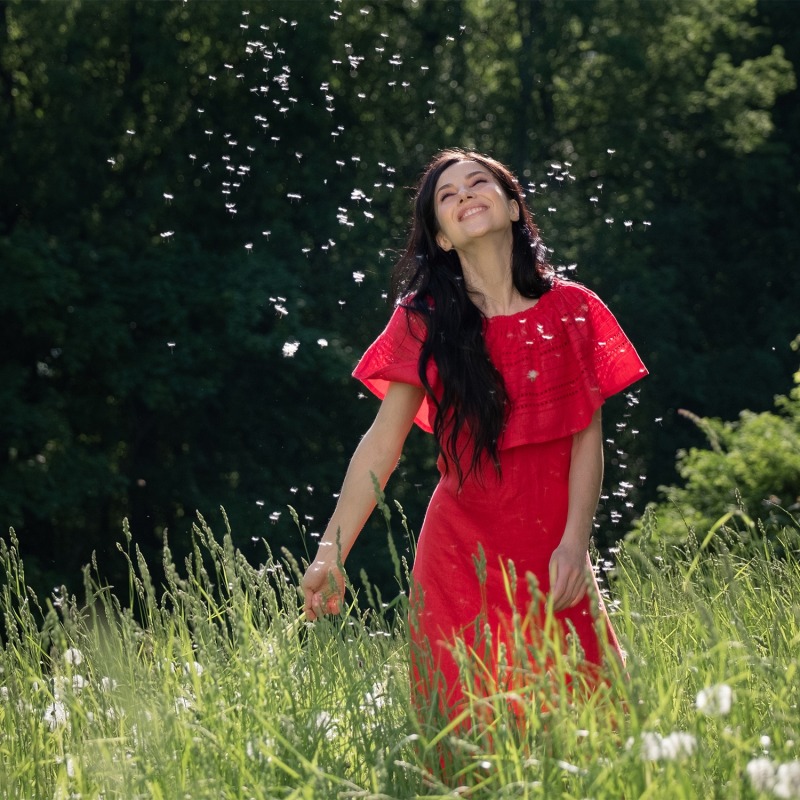 Thumbnail of Lyubava Maxi Dress In Scarlet Red image