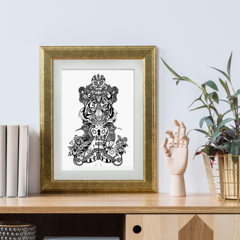 Thumbnail of 'The Royal Tiger' Fine Art Print A4 image