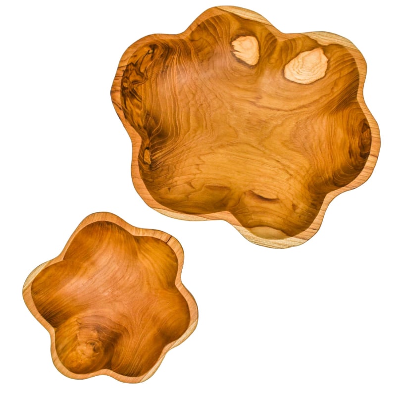 Thumbnail of Ruffle Teak Bowl - Large image