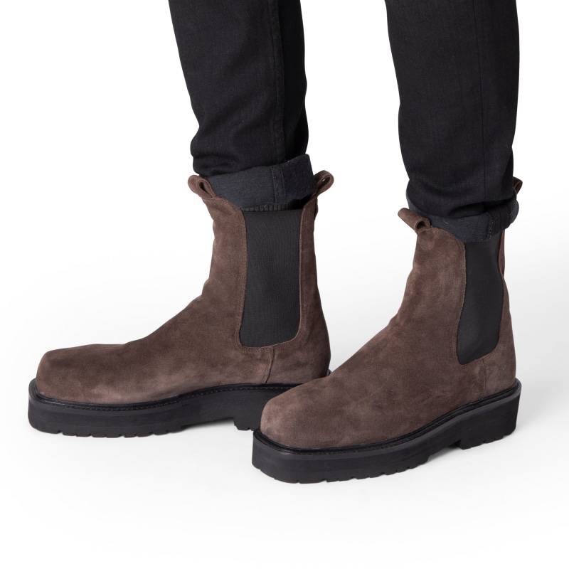 Thumbnail of Cactus Espresso Brown Suede Chelsea Boot image