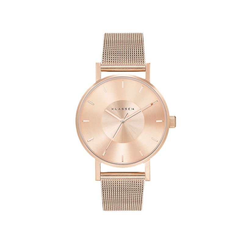 Volare Rose Gold With Mesh Band 36Mm | KLASSE14 | Wolf & Badger
