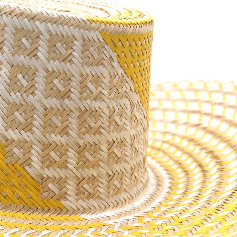 Thumbnail of Ibiza Yellow Wide Brim Straw Hat image