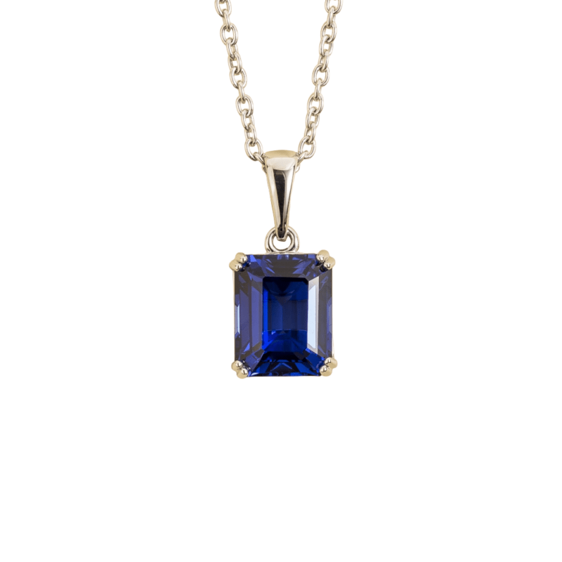 Thumbnail of Thamani White Gold Pendant Necklace In Blue Sapphire image