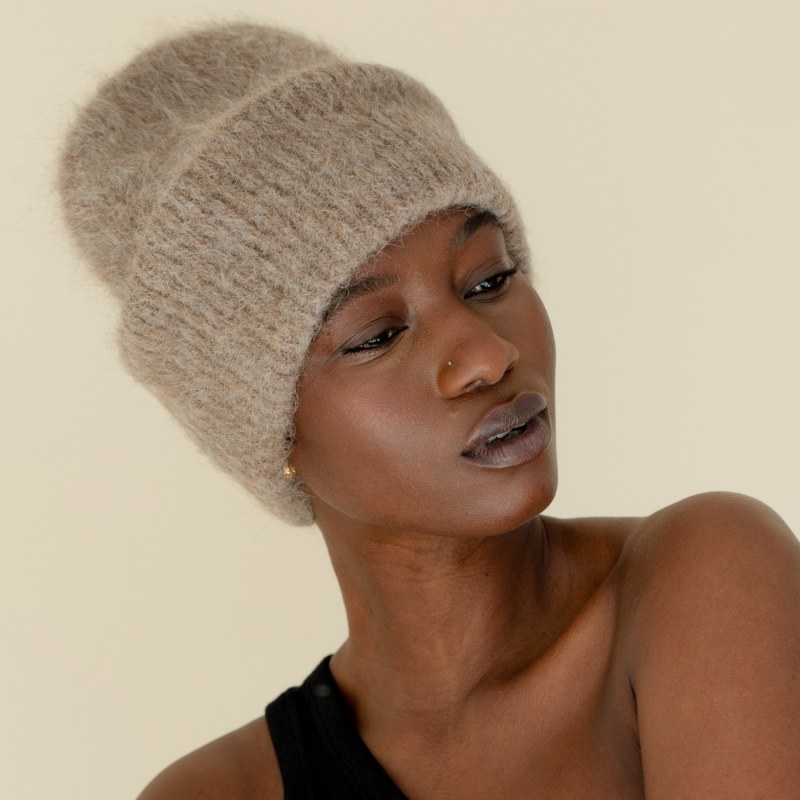 Thumbnail of The Alpaca Beanie In Brown image
