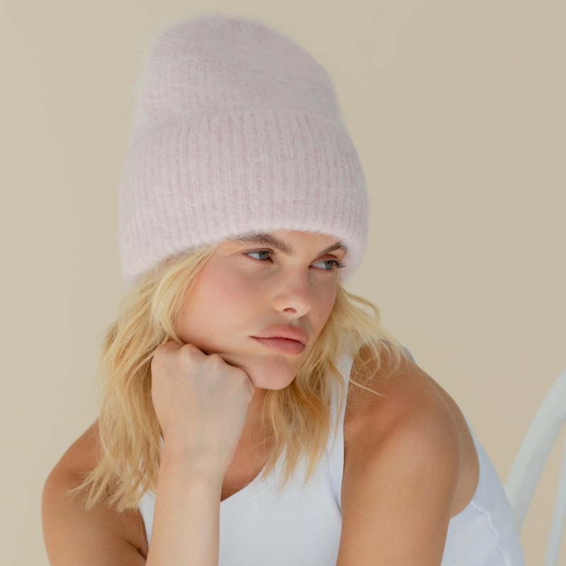 Thumbnail of The Alpaca Beanie In Pink image