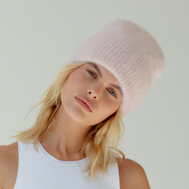 Thumbnail of The Alpaca Beanie In Pink image