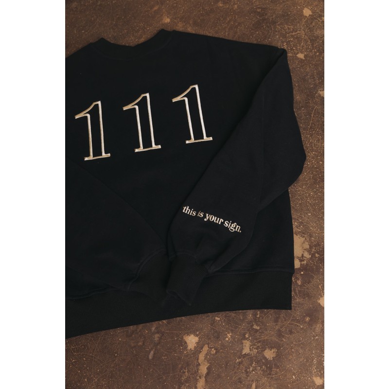 Thumbnail of The Angel Number Sweatshirt - Black image