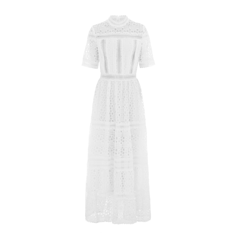 Thumbnail of The Badminton Broderie Dress - White image