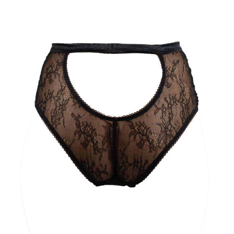 Pomegranate Love Velvet and Lace Panties