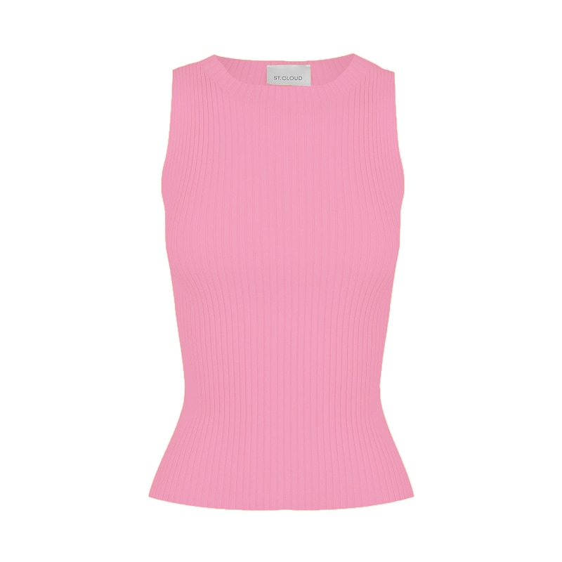 Thumbnail of Carrie Rib Knit Tank - Bold Barbie Pink image