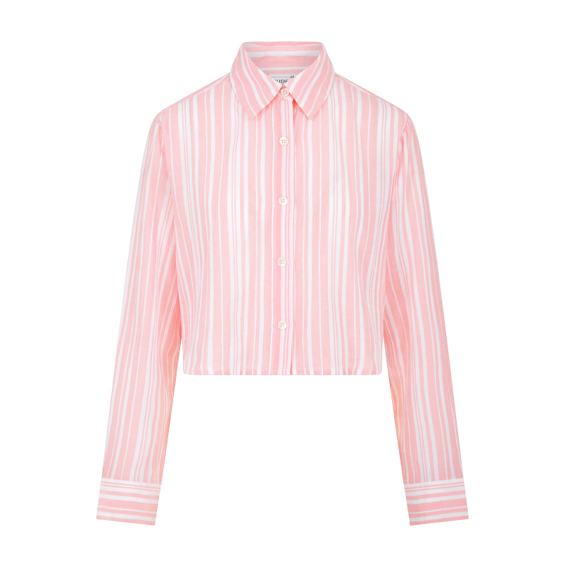 Thumbnail of The Cropped Shirt - Fondant Pink Stripe image