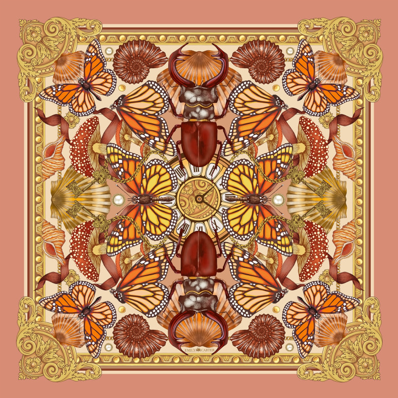 Thumbnail of The Curiosity Cabinet Silk Scarf | L image