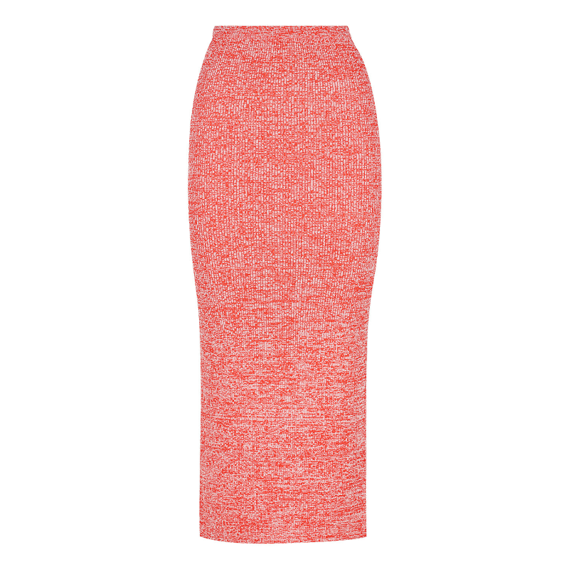 Thumbnail of The Cut It Out Knit Skirt - Ferrari Red & Cream image