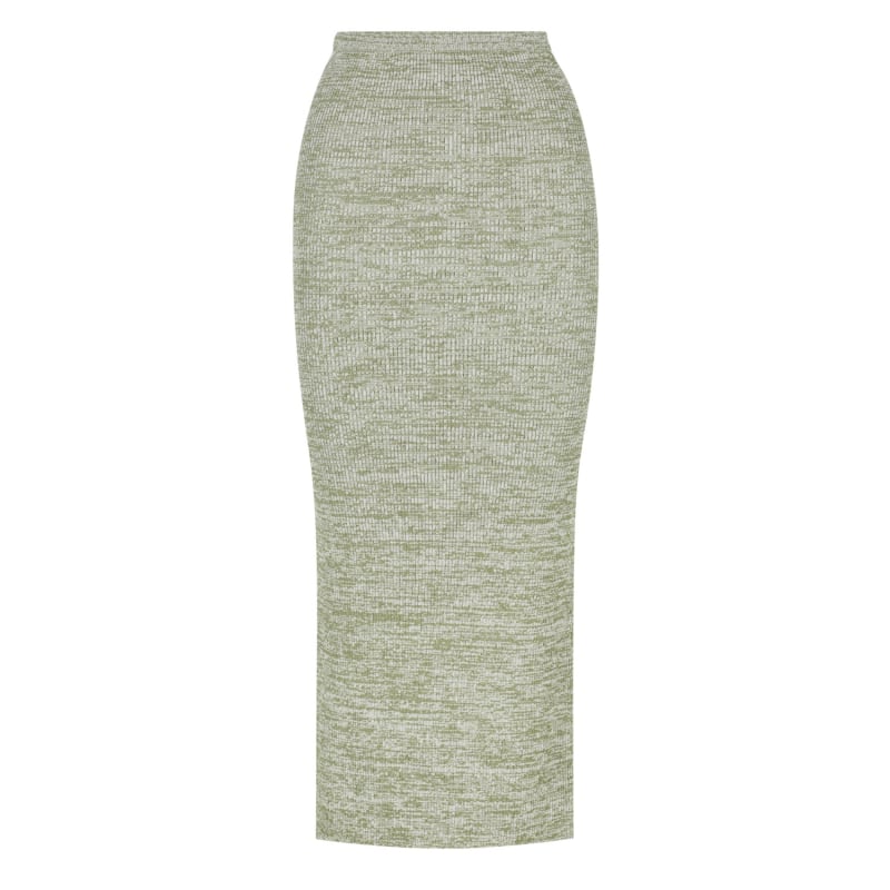 Thumbnail of The Cut It Out Knit Skirt - Olive & Cream image