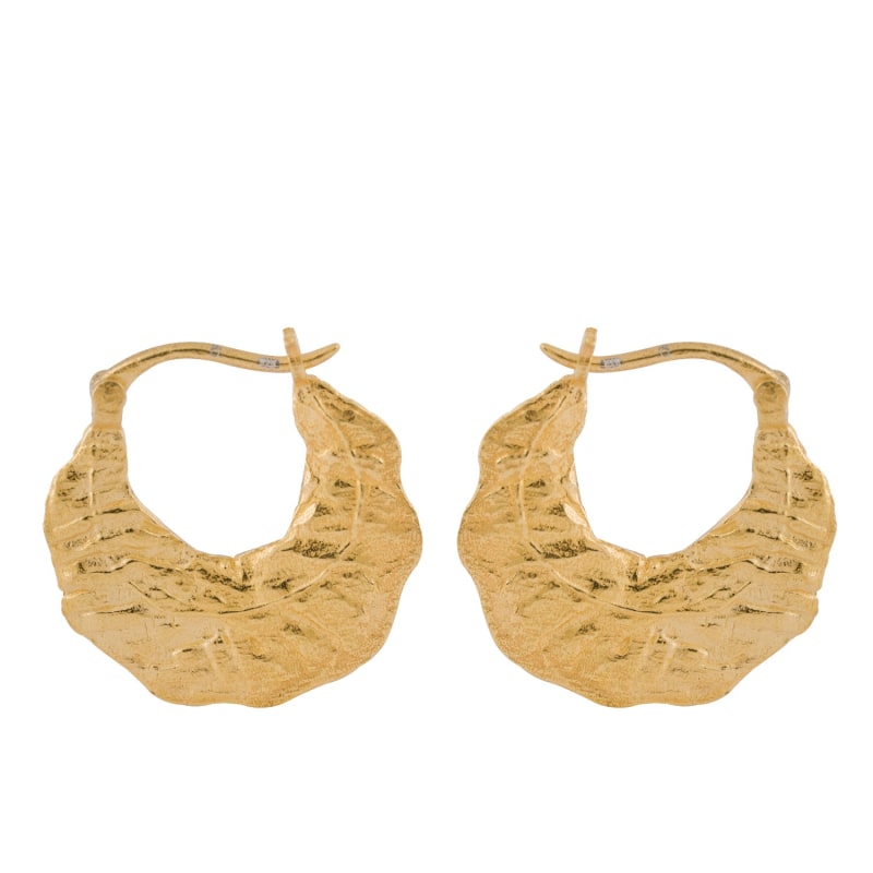 Thumbnail of The Dance Of The Volcano Gold Hoop Earrings image