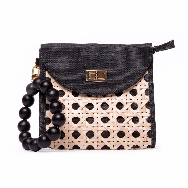 Black rattan purse 2025