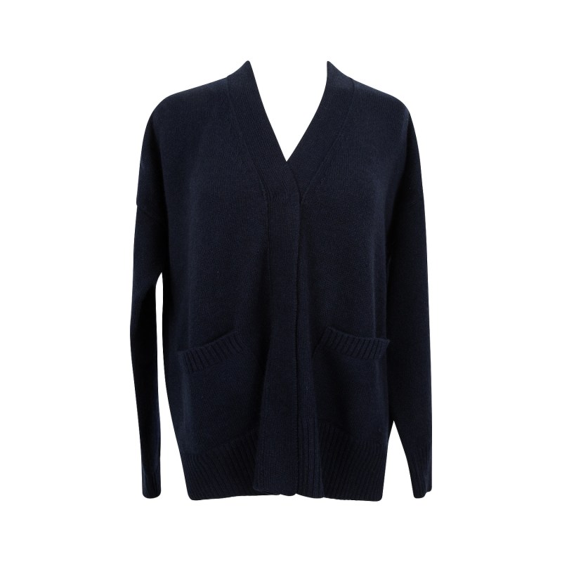 Navy blue cashmere cardigan hotsell