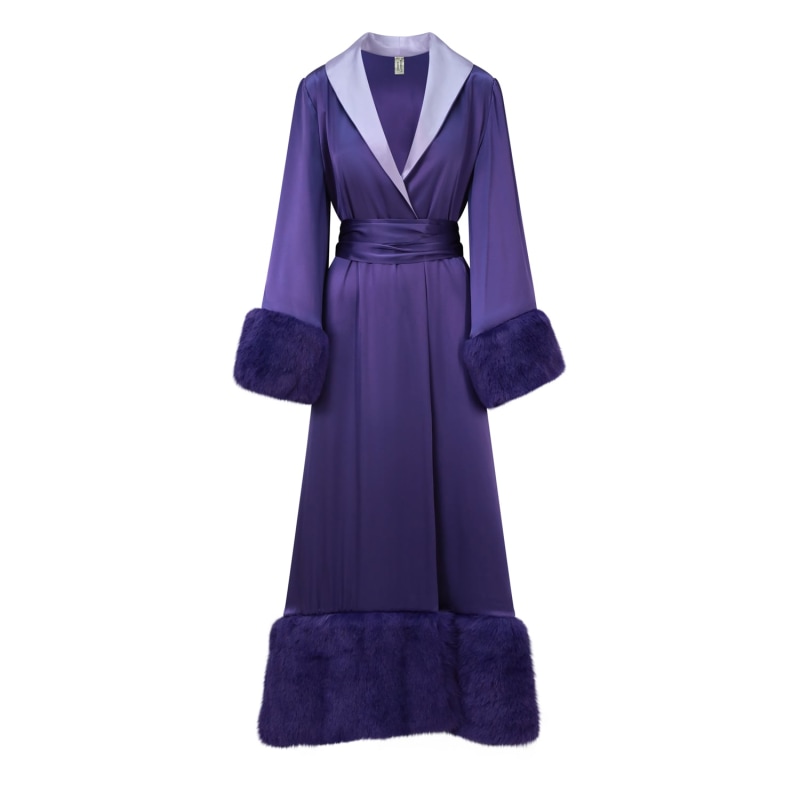 Silk and fur robe shop
