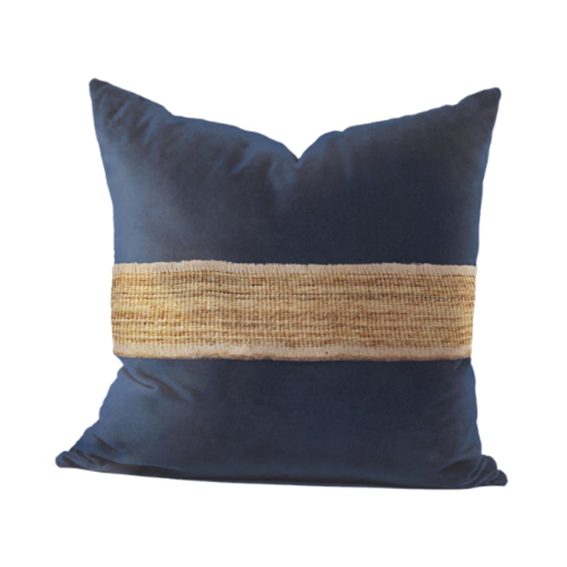 Gold and navy pillows sale