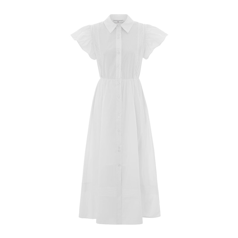 Thumbnail of The Henley Maxi Dress White image