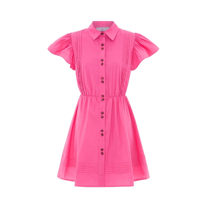 Thumbnail of The Henley Mini Dress Hot Pink image