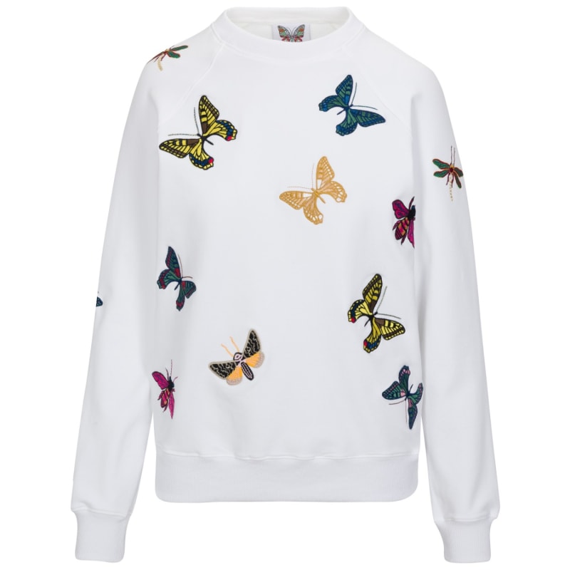 Thumbnail of The Jitterbug Embroidered Sweatshirt Shirt - White image