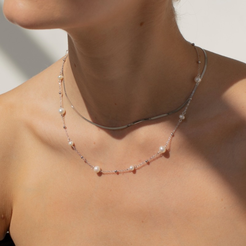 Joy Sterling Silver Pearl Necklace | Arctic Fox & Co. | Wolf & Badger