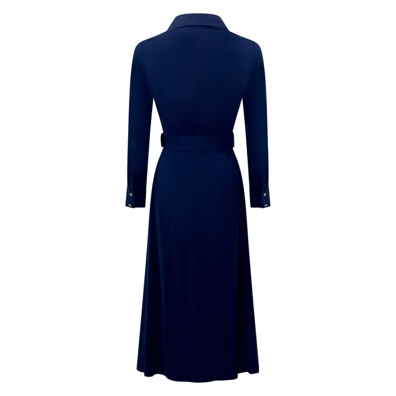 Thumbnail of Navy Long Sleeve Shirt Dress - Kate image