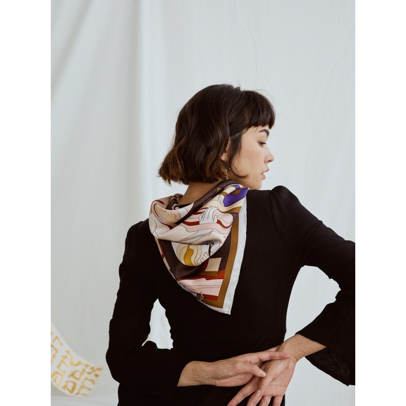 Thumbnail of "The Kiss" Bandana Silk Scarf image