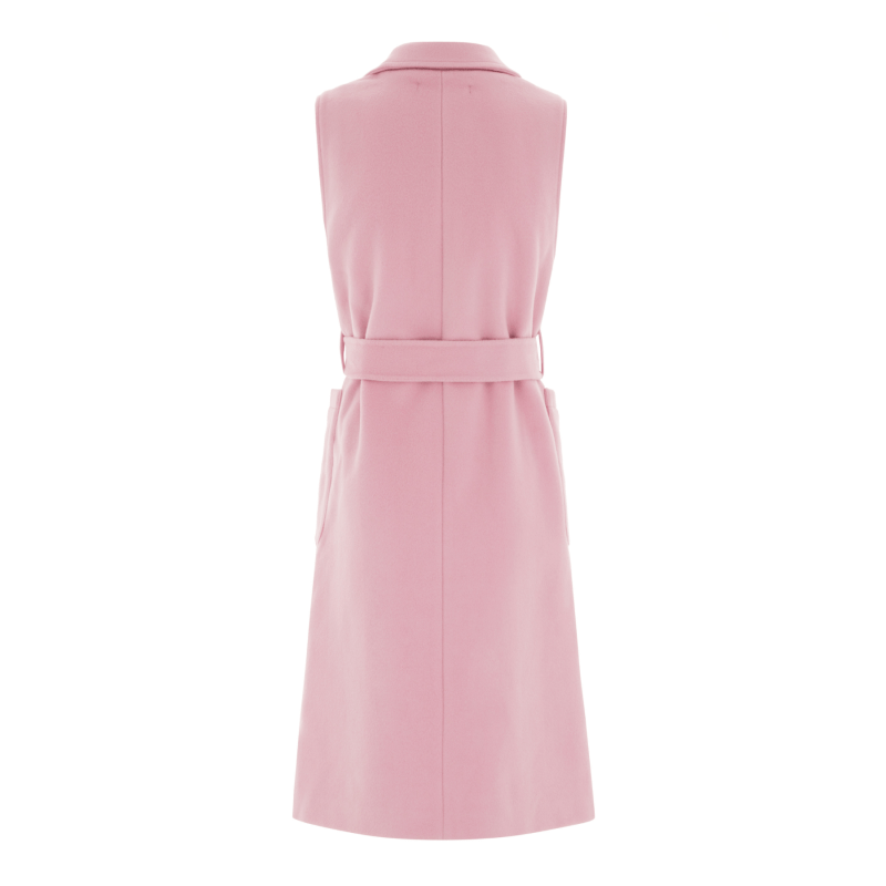 Thumbnail of The Knightsbridge Sleeveless Double Breasted Coat Pink image