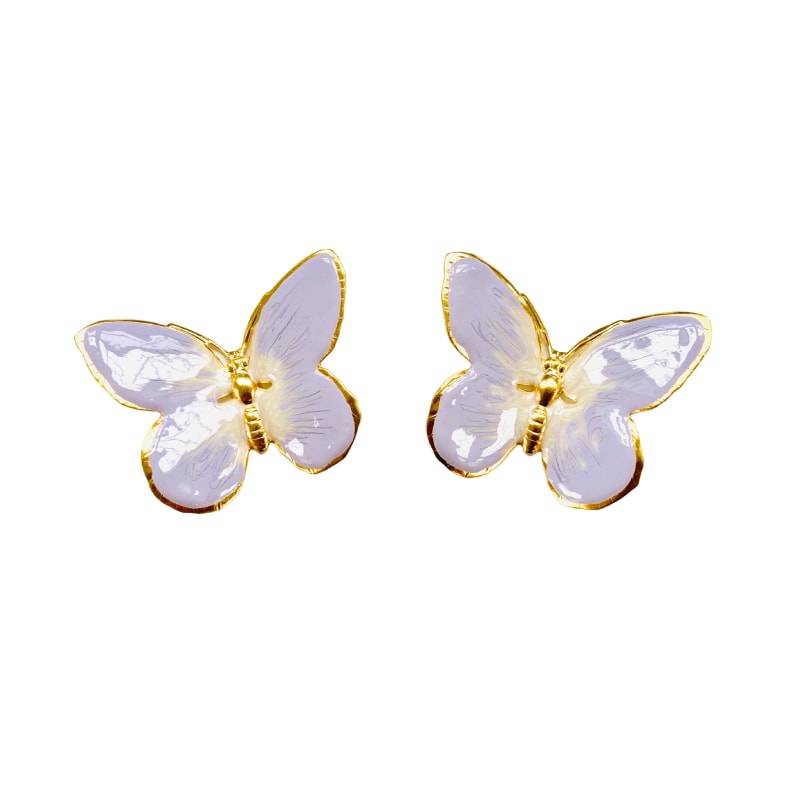 Thumbnail of Oversized Glassine Butterfly In Lavender & Pearl image