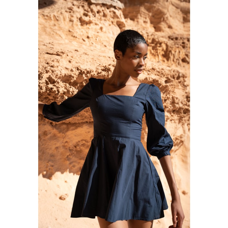 Thumbnail of The Organic Cotton Playsuit In Navy image