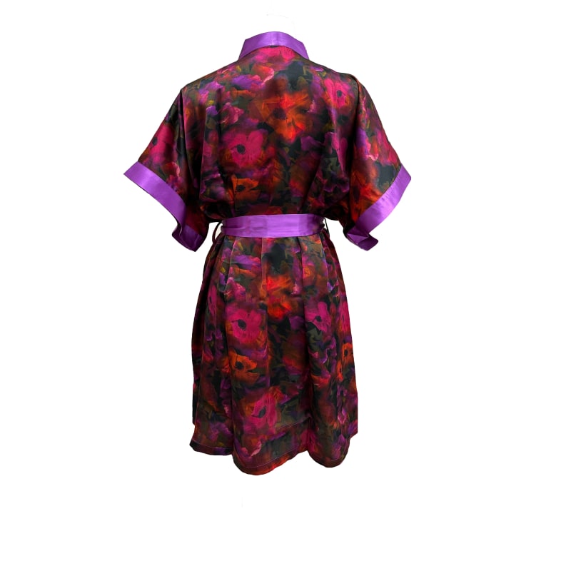 Thumbnail of The Poppy Silk Satin Charmeuse Short Kimono image