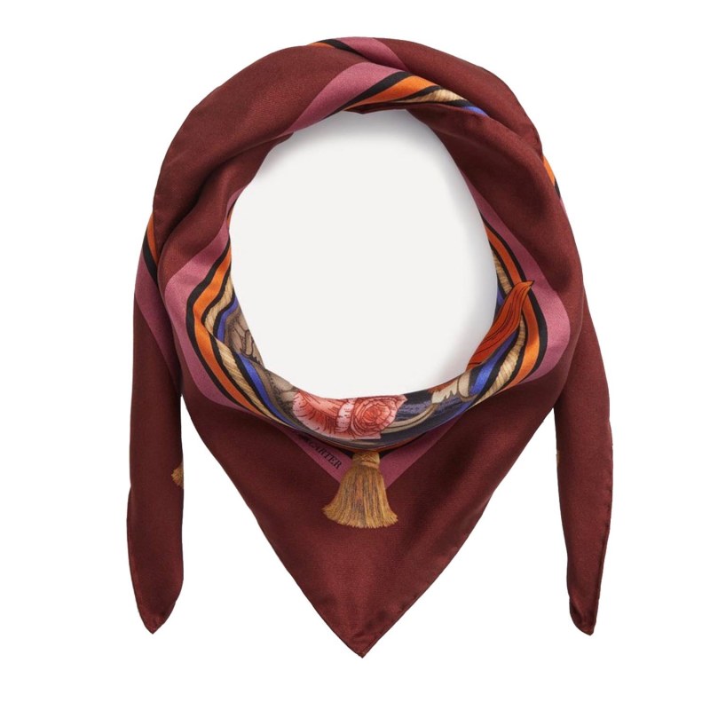 Thumbnail of The Poppy Still Life Silk Scarf - M image