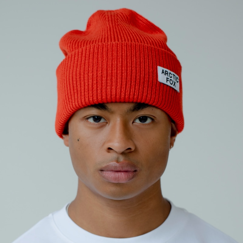 Thumbnail of The Recycled Bottle Beanie In Sunkissed Coral image