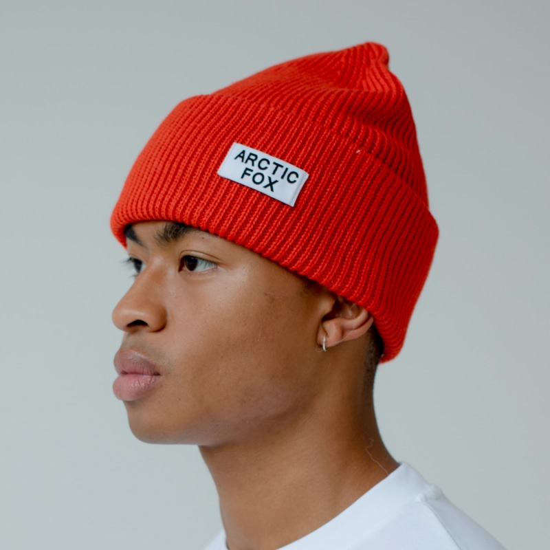 Thumbnail of The Recycled Bottle Beanie In Sunkissed Coral image