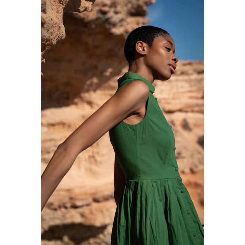 Thumbnail of The Organic Cotton Shirt Dress In Green image