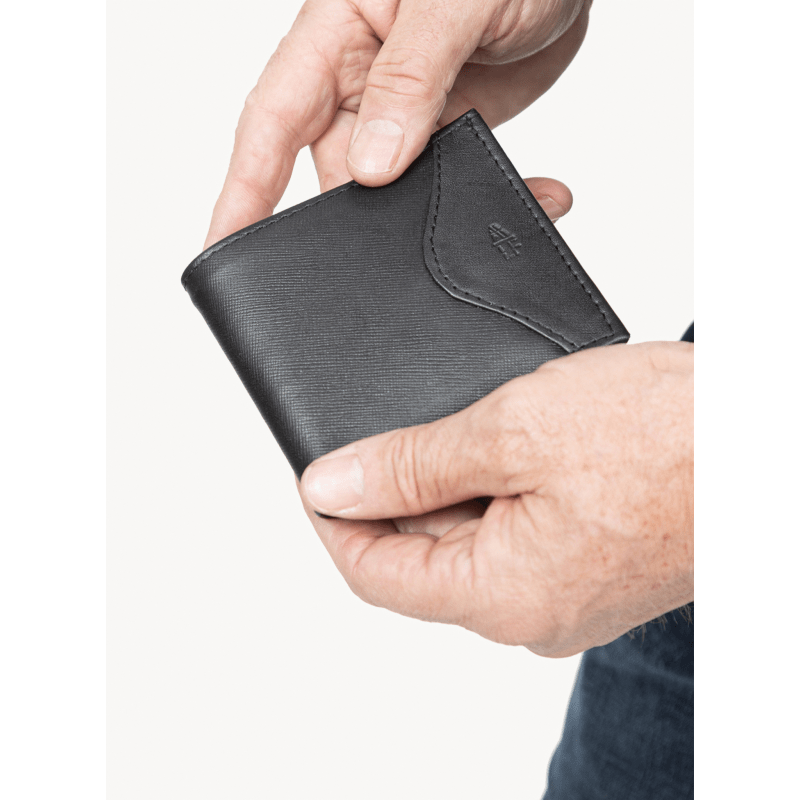 Thumbnail of Men's Leather Bifold Wallet Lined With Military Grade Faraday Fabric image