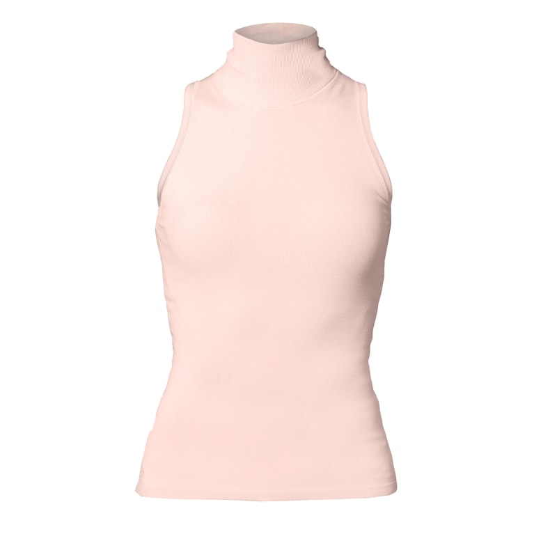 Light pink sleeveless clearance turtleneck