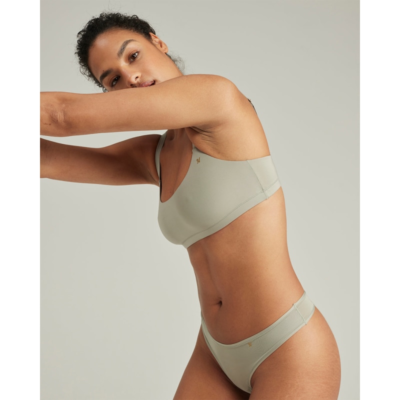 Thumbnail of The Stretch Scoop Neck Bralette - Sage Green image