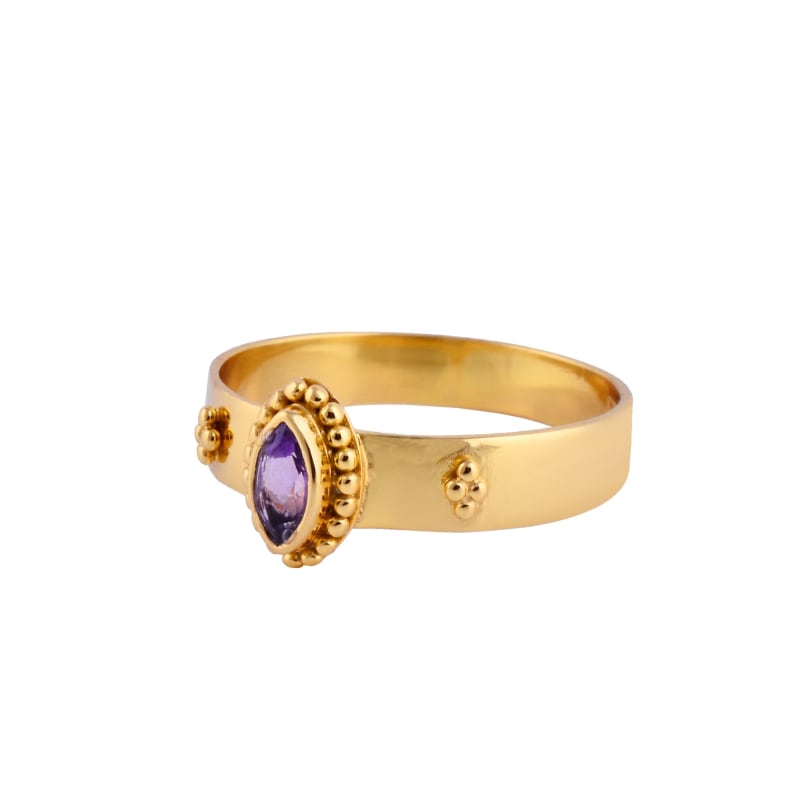 Thumbnail of The Umalas Gold Vermeil Ring - Amethyst image