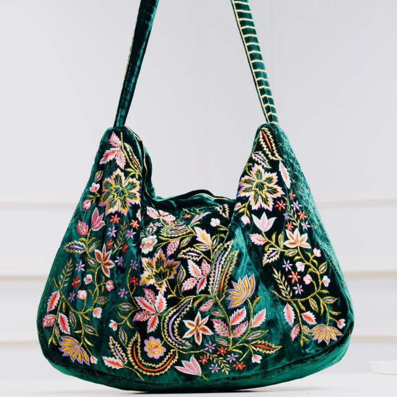 Thumbnail of The Wild Flower Tote - Green image