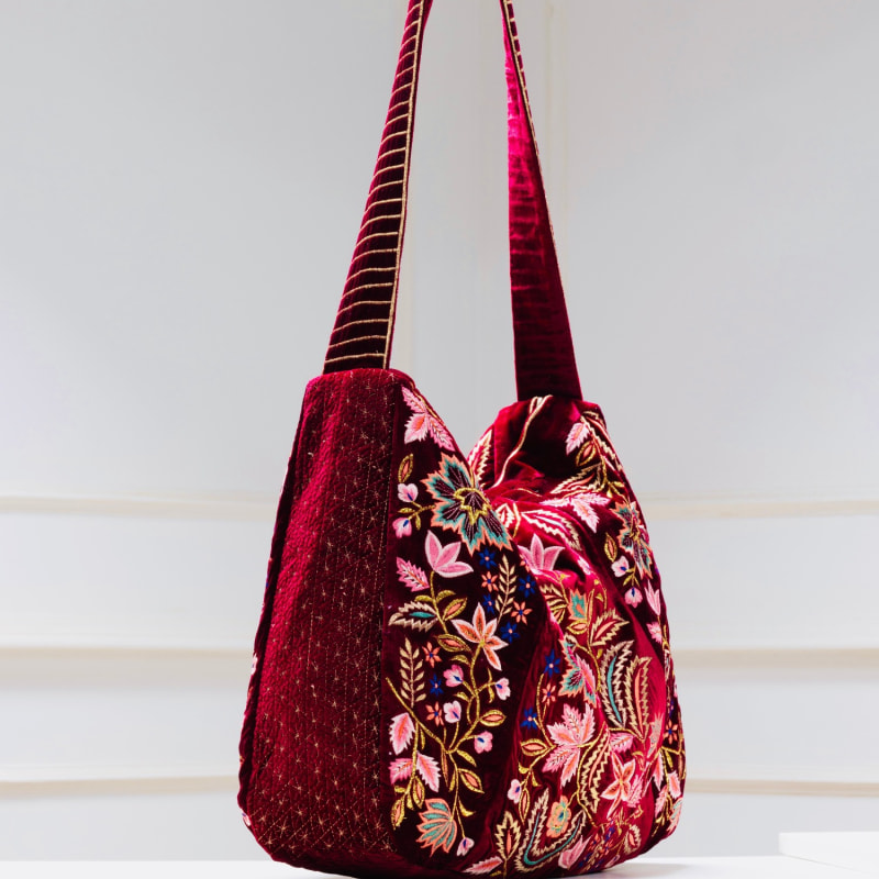 Thumbnail of The Wild Flower Tote - Red image